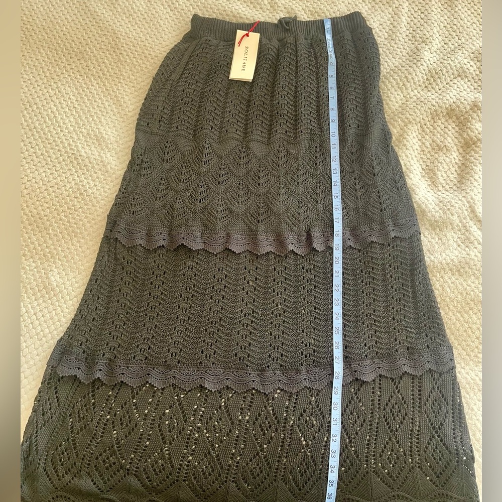Anthropologie Solitaire Black Knit Top and Maxi Skirt Set - Picture 7 of 7